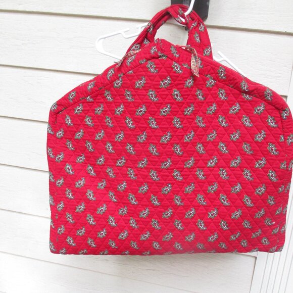 VERA BRADLEY Hanging Garment Bag - Red Paisley - Perfect Condition - Picture 5 of 6